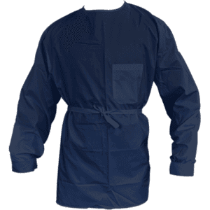 reusable protective gowns navy blue