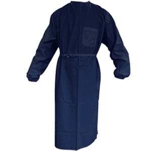 reusable long protective gowns navy blue